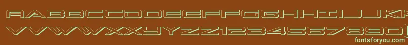 Grandsport3D Font – Green Fonts on Brown Background