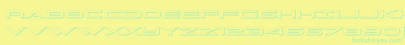 Więcej informacji o czcionce Grandsport3D Czcionka Grandsport3D – zielone czcionki na żółtym tle