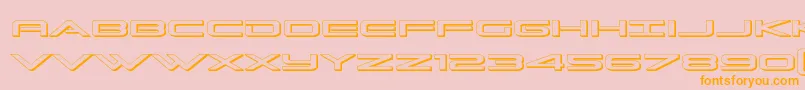 Weitere Informationen zur Grandsport3D-Schriftart Grandsport3D-Schriftart – Orangefarbene Schriften auf rosa Hintergrund