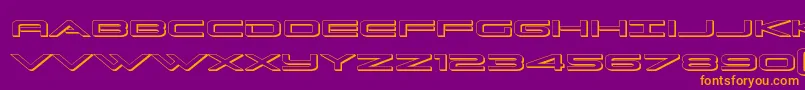 Grandsport3D Font – Orange Fonts on Purple Background