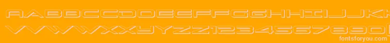 Grandsport3D-Schriftart – Rosa Schriften auf orangefarbenem Hintergrund