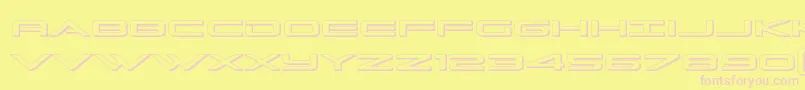 Grandsport3D Font – Pink Fonts on Yellow Background