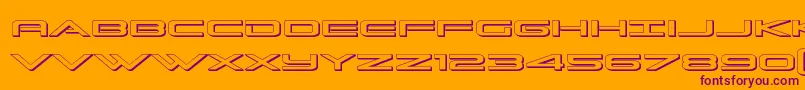 Grandsport3D Font – Purple Fonts on Orange Background