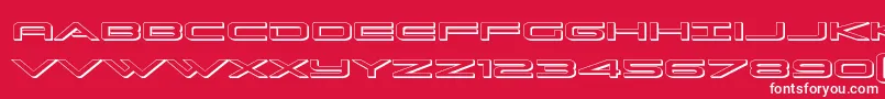 Шрифт Grandsport3D – белые шрифты на красном фоне