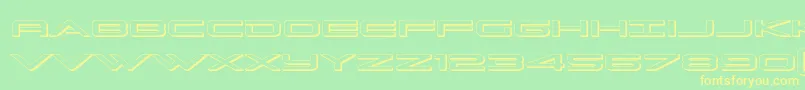 Grandsport3D Font – Yellow Fonts on Green Background