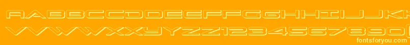 Weitere Informationen zur Grandsport3D-Schriftart Grandsport3D-Schriftart – Gelbe Schriften auf orangefarbenem Hintergrund