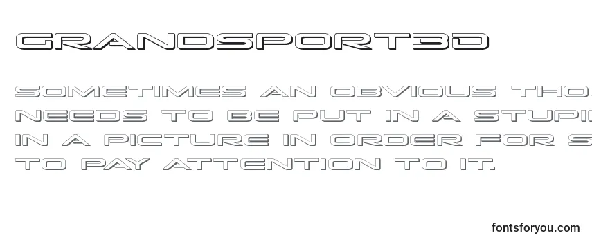 Przegląd czcionki Grandsport3D