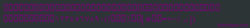 フォントBBaran – 黒い背景に紫のフォント