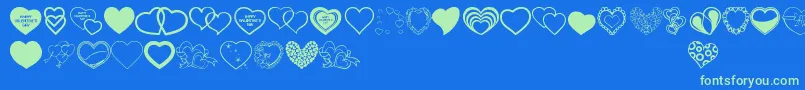 VanlentinesDayTfb Font – Green Fonts on Blue Background