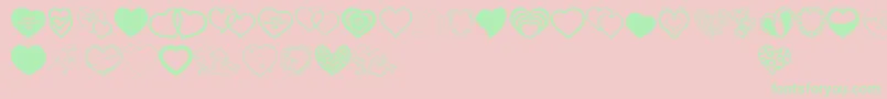Fonte VanlentinesDayTfb – fontes verdes em um fundo rosa