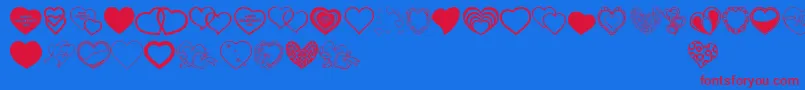 VanlentinesDayTfb Font – Red Fonts on Blue Background