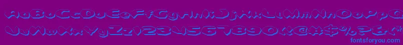 Detonv2s-Schriftart – Blaue Schriften auf violettem Hintergrund