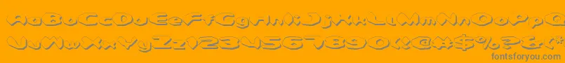 Detonv2s-Schriftart – Graue Schriften auf orangefarbenem Hintergrund