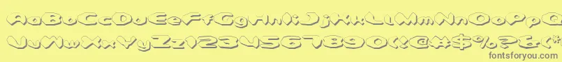 Detonv2s-Schriftart – Graue Schriften auf gelbem Hintergrund