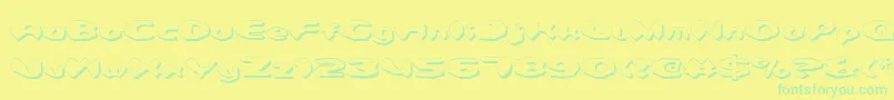 Шрифт Detonv2s – зелёные шрифты на жёлтом фоне