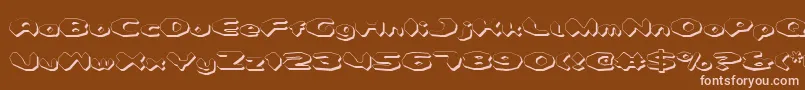 Шрифт Detonv2s – розовые шрифты на коричневом фоне