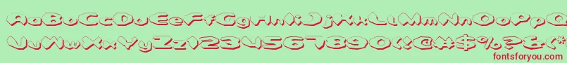 Detonv2s Font – Red Fonts on Green Background