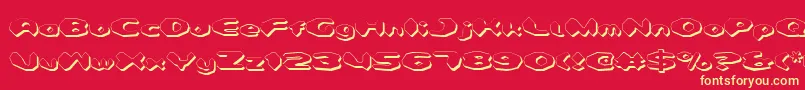 Detonv2s Font – Yellow Fonts on Red Background