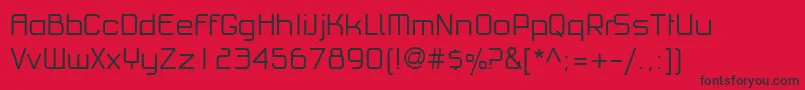 PfhaussquareproLight Font – Black Fonts on Red Background