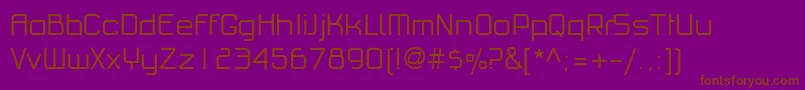 PfhaussquareproLight Font – Brown Fonts on Purple Background