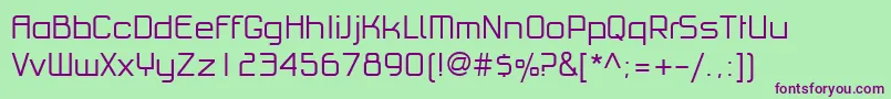 PfhaussquareproLight-fontti – violetit fontit vihreällä taustalla
