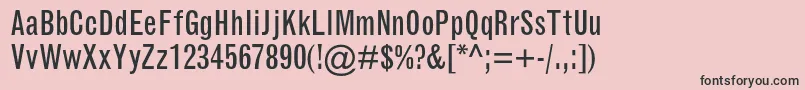 GrotesquemtstdCondensed Font – Black Fonts on Pink Background