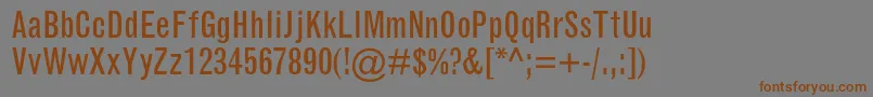 En savoir plus sur la police GrotesquemtstdCondensed Police GrotesquemtstdCondensed – polices brunes sur fond gris