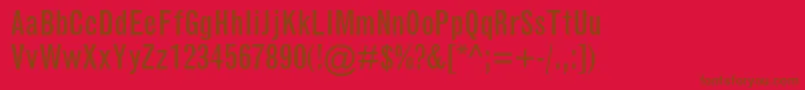 En savoir plus sur la police GrotesquemtstdCondensed Police GrotesquemtstdCondensed – polices brunes sur fond rouge