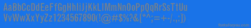 GrotesquemtstdCondensed Font – Gray Fonts on Blue Background