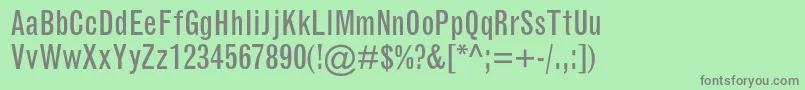 GrotesquemtstdCondensed Font – Gray Fonts on Green Background