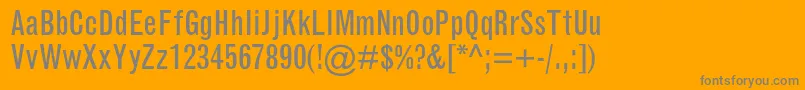 GrotesquemtstdCondensed Font – Gray Fonts on Orange Background