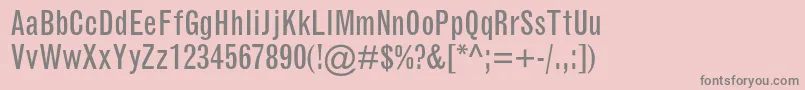 GrotesquemtstdCondensed Font – Gray Fonts on Pink Background