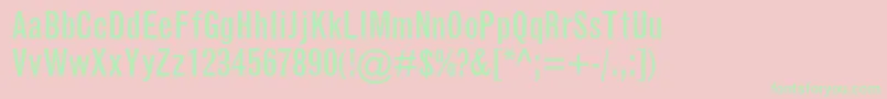 GrotesquemtstdCondensed Font – Green Fonts on Pink Background