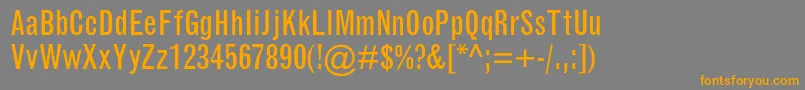 Подробнее о шрифте GrotesquemtstdCondensed Шрифт GrotesquemtstdCondensed – оранжевые шрифты на сером фоне
