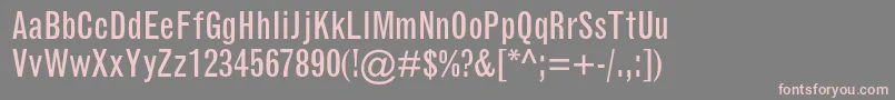 GrotesquemtstdCondensed Font – Pink Fonts on Gray Background