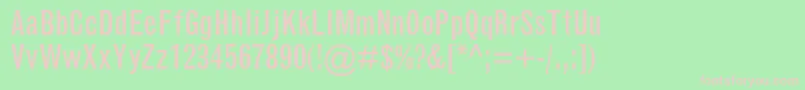 GrotesquemtstdCondensed Font – Pink Fonts on Green Background