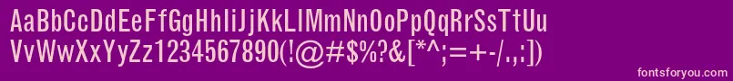 GrotesquemtstdCondensed Font – Pink Fonts on Purple Background