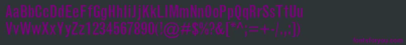 GrotesquemtstdCondensed Font – Purple Fonts on Black Background