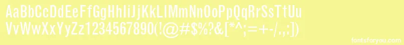 GrotesquemtstdCondensed Font – White Fonts on Yellow Background