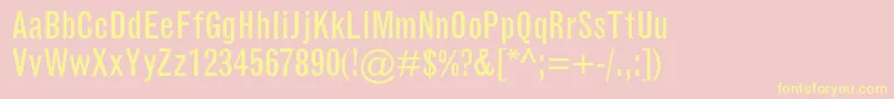 GrotesquemtstdCondensed Font – Yellow Fonts on Pink Background
