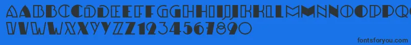 UlbrichtRegular Font – Black Fonts on Blue Background