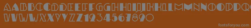 Шрифт UlbrichtRegular – серые шрифты на коричневом фоне