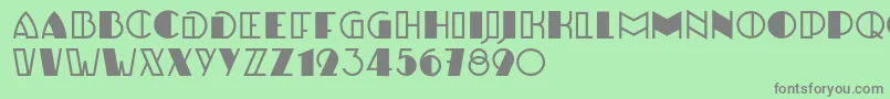 Шрифт UlbrichtRegular – серые шрифты на зелёном фоне