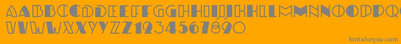 Weitere Informationen zur UlbrichtRegular-Schriftart UlbrichtRegular-Schriftart – Graue Schriften auf orangefarbenem Hintergrund