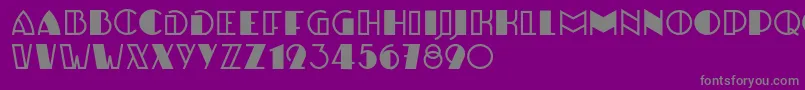 フォントUlbrichtRegular – 紫の背景に灰色の文字