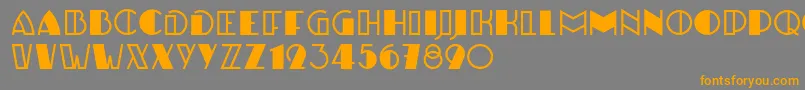 Weitere Informationen zur UlbrichtRegular-Schriftart UlbrichtRegular-Schriftart – Orangefarbene Schriften auf grauem Hintergrund