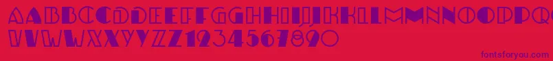 UlbrichtRegular Font – Purple Fonts on Red Background