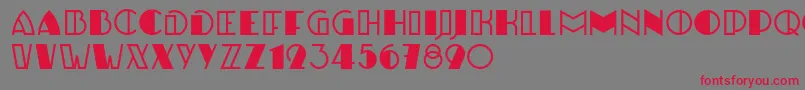 UlbrichtRegular Font – Red Fonts on Gray Background