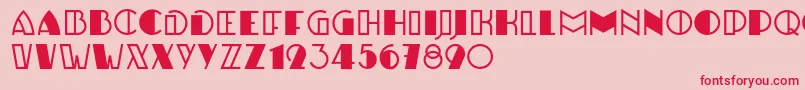 UlbrichtRegular Font – Red Fonts on Pink Background