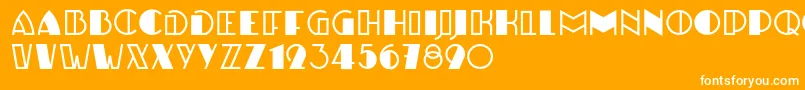 フォントUlbrichtRegular – オレンジの背景に白い文字